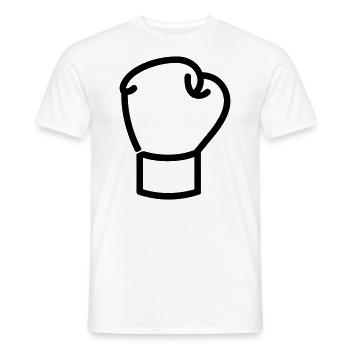 gant de boxe - T-shirt homme - blanc - Devant - AI Model Male 178 dark (178cm)