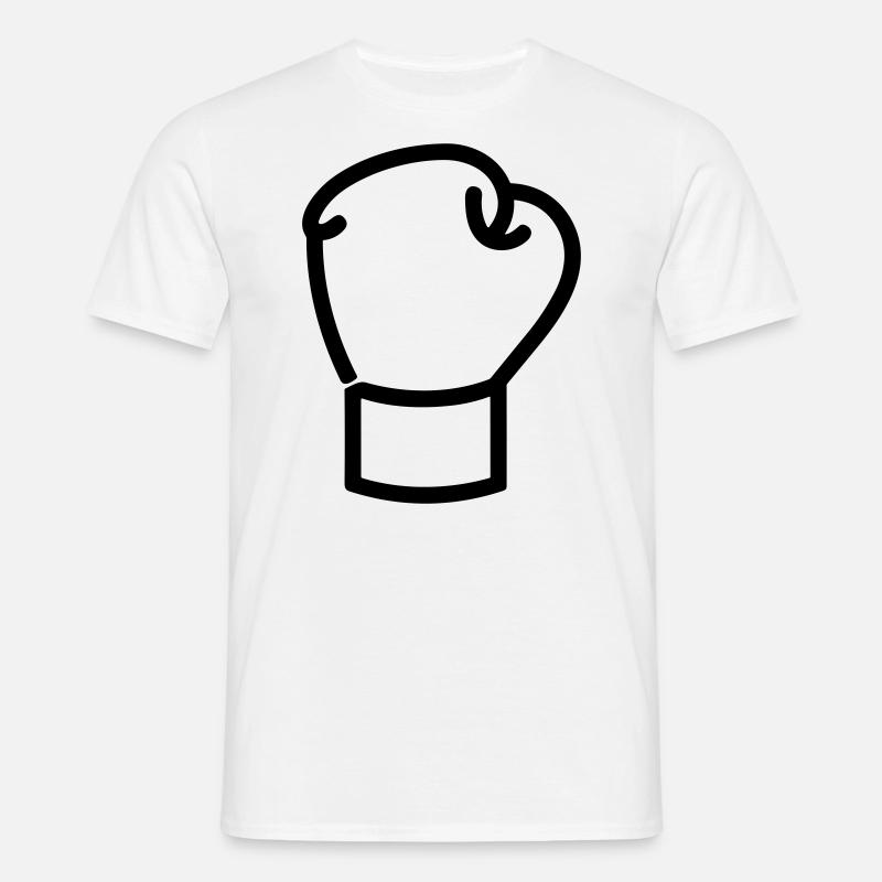 Boxhandschuh - Männer T-Shirt - Weiß