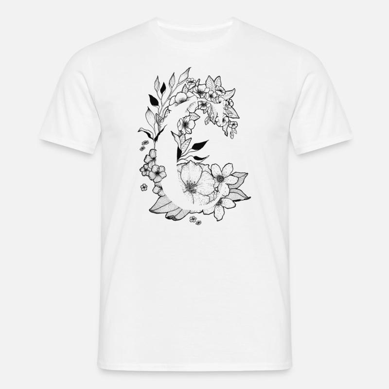 Initiale C - Männer T-Shirt - Weiß