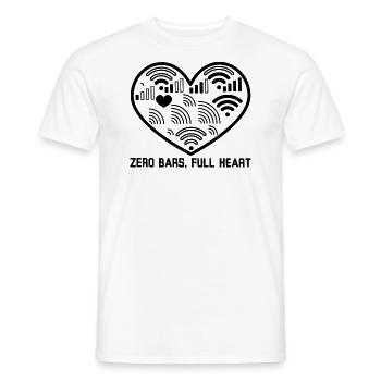 Zero Bars, Full Heart - Men's T-Shirt - white - Front - AI Model Male 178 dark (178cm)