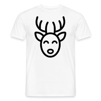Christmas Reindeer - Men's T-Shirt - white - Front - AI Model Male 178 dark (178cm)