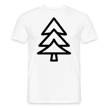 Sapin de Noël - T-shirt homme - blanc - Devant - AI Model Male 178 dark (178cm)