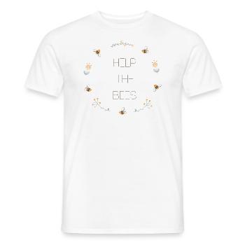 HelpTheBees - Männer T-Shirt - Weiß - Vorne - AI Model Male 178 dark (178cm)
