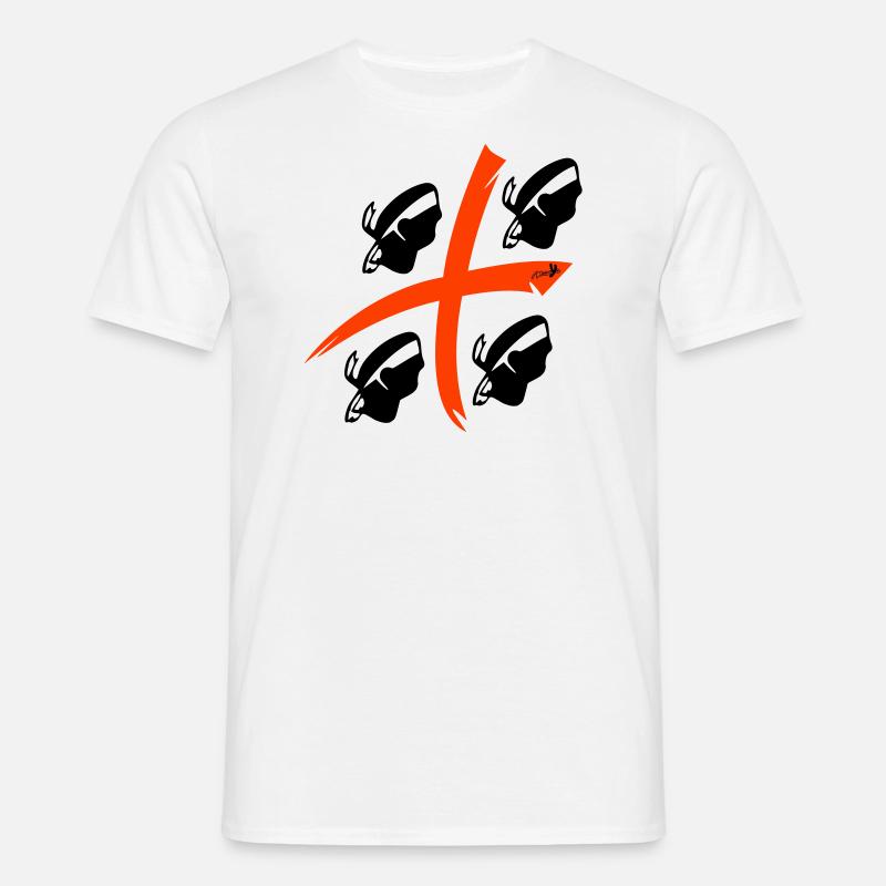 4 Mori Style - Maglietta da uomo - bianco
