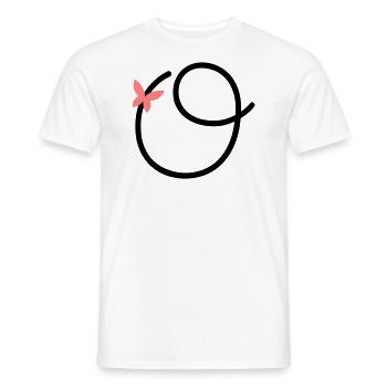 Lettre O Papillon Lettre - T-shirt homme - blanc - Devant - AI Model Male 178 dark (178cm)