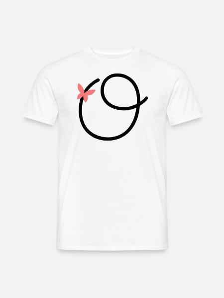Buchstabe O Schmetterlingsbuchstabe - Männer T-Shirt - Weiß