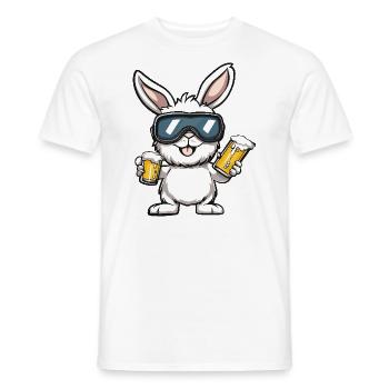 Hase Apres Ski Bier - Männer T-Shirt - Weiß - Vorne - AI Model Male 178 dark (178cm)
