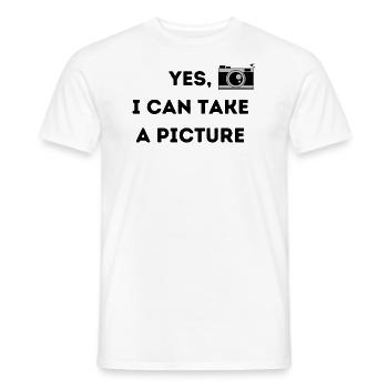 , je peux prendre une photo - T-shirt homme - blanc - Devant - AI Model Male 178 dark (178cm)