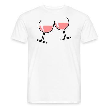 X2 Rose Stiel Fuss - Männer T-Shirt - Weiß - Vorne - AI Model Male 178 dark (178cm)