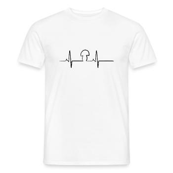 Mushroom ECG - Men's T-Shirt - white - Front - AI Model Male 178 dark (178cm)