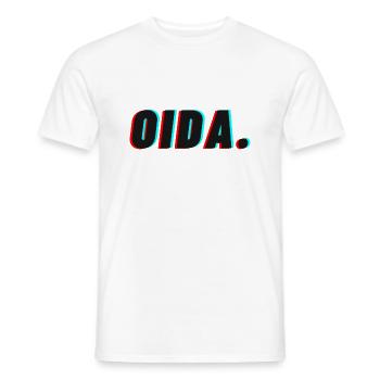oida. - Das Wiener Original - Männer T-Shirt - Weiß - Vorne - AI Model Male 178 dark (178cm)