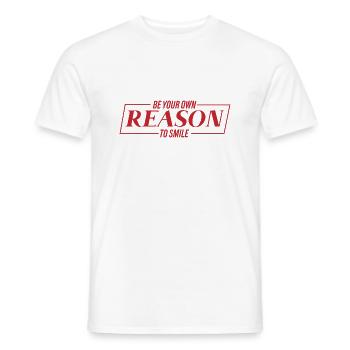 Be your own Reason to Smile - Inspiration - Men's T-Shirt - white - Front - AI Model Male 178 dark (178cm)