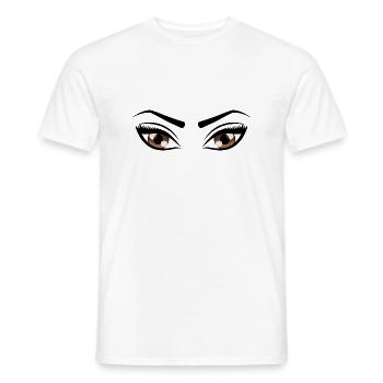 Augen - Männer T-Shirt - Weiß - Vorne - AI Model Male 178 dark (178cm)