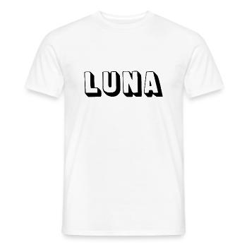 Name - Luna - Men's T-Shirt - white - Front - AI Model Male 178 dark (178cm)