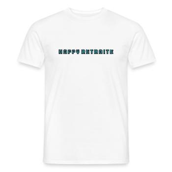 RETIREMENT. RETIREMENT. RETIRED. RETIREMENT - Men's T-Shirt - white - Front - AI Model Male 178 dark (178cm)