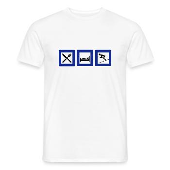 skis - Men's T-Shirt - white - Front - AI Model Male 178 dark (178cm)