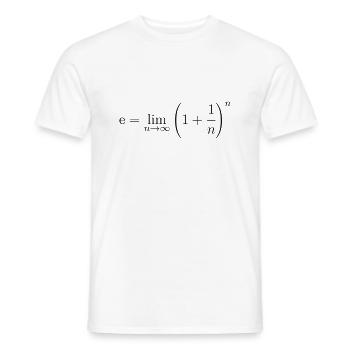 Eulersche Zahl - Männer T-Shirt - Weiß - Vorne - AI Model Male 178 dark (178cm)