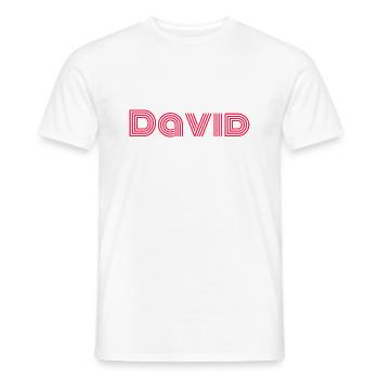 David - Männer T-Shirt - Weiß - Vorne - AI Model Male 178 dark (178cm)