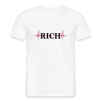 Puls Logo Rich - Men's T-Shirt - white - Front - AI Model Male 178 dark (178cm)