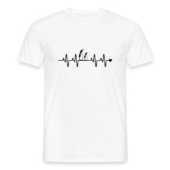 Pinguin Herzschlag - Männer T-Shirt - Weiß - Vorne - AI Model Male 178 dark (178cm)