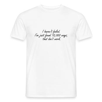 Never fail - Men's T-Shirt - white - Front - AI Model Male 178 dark (178cm)