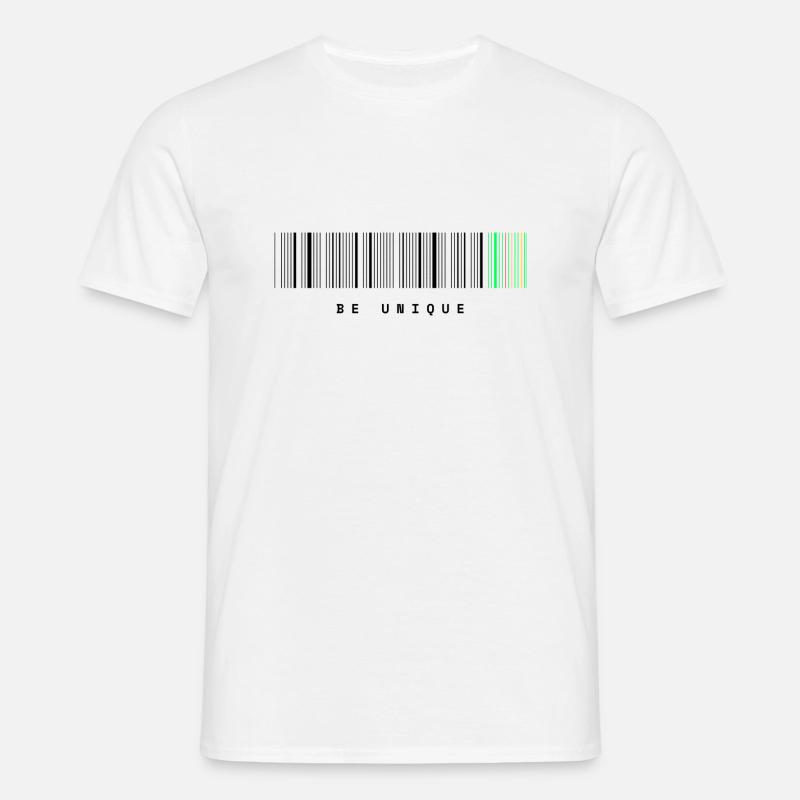 Unique Barcode blk2 - Men's T-Shirt - white