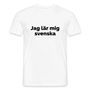Ich lerne Schwedisch - Sprache Schweden - Männer T-Shirt - Weiß - Vorne - AI Model Male 178 dark (178cm)
