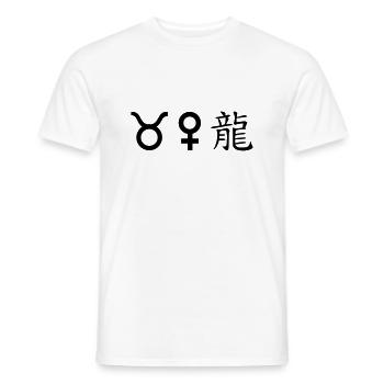 Taureau Vénus Dragon - T-shirt homme - blanc - Devant - AI Model Male 178 dark (178cm)