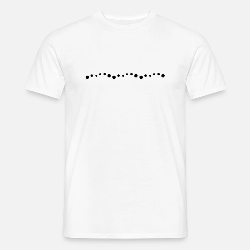 Punkte Linie - Männer T-Shirt - Weiß