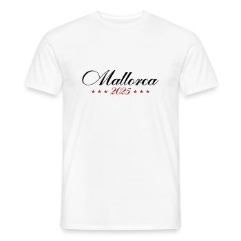 Mallorca 2025 - Männer T-Shirt - Weiß - Vorne - AI Model Male 178 dark (178cm)