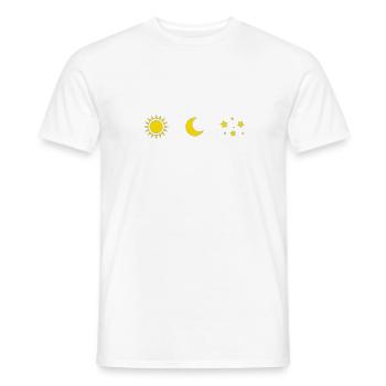 Sun Moon Stars - Men's T-Shirt - white - Front - AI Model Male 178 dark (178cm)