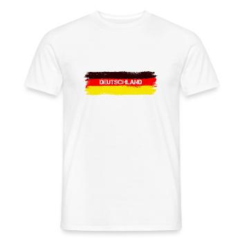 Germany Flag German Flag Germany German - Men's T-Shirt - white - Front - AI Model Male 178 dark (178cm)