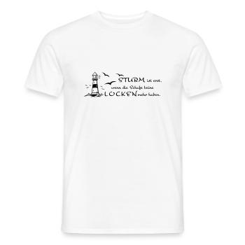 Sturm und Locken - Männer T-Shirt - Weiß - Vorne - AI Model Male 178 dark (178cm)