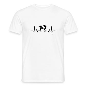 Kickboxen Herzschlag Thaiboxen - Männer T-Shirt - Weiß - Vorne - AI Model Male 178 dark (178cm)