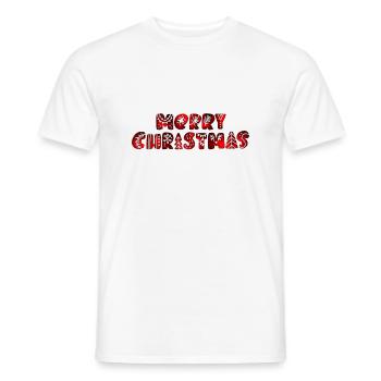 Joyeux Noël Noël Noël vacances hiver père Noël joyeux - T-shirt homme - blanc - Devant - AI Model Male 178 dark (178cm)