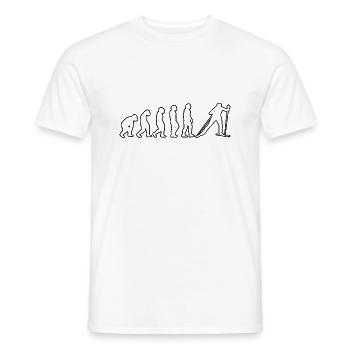 Skier Ski Ski Outfit Skiing Ski Design - Men's T-Shirt - white - Front - AI Model Male 178 dark (178cm)