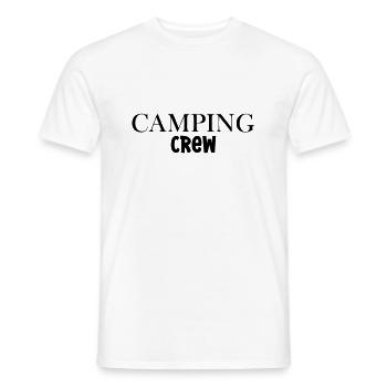 Camping crew - Men's T-Shirt - white - Front - AI Model Male 178 dark (178cm)