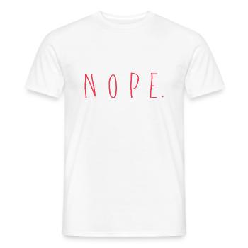 NOPE - ne soyez pas un béni-oui-oui! - T-shirt homme - blanc - Devant - AI Model Male 178 dark (178cm)