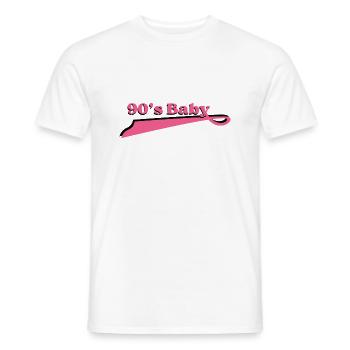90's baby - Men's T-Shirt - white - Front - AI Model Male 178 dark (178cm)