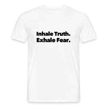 Inhale & Exhale - Men's T-Shirt - white - Front - AI Model Male 178 dark (178cm)