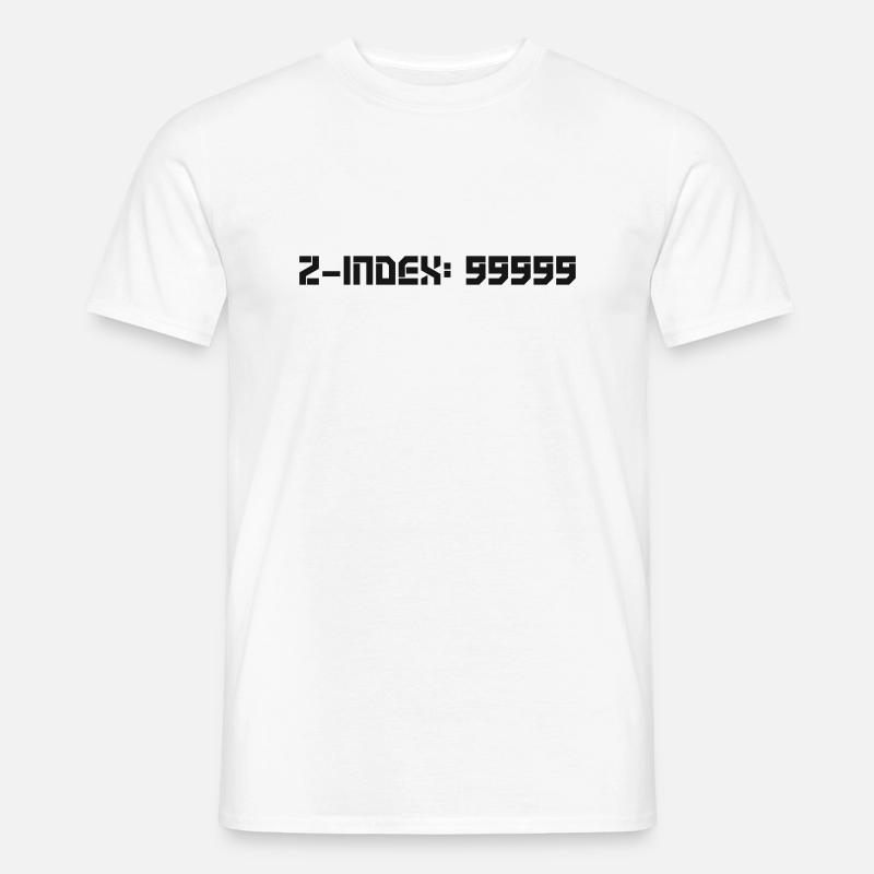 Z-Index: 99999 T-Shirt - Design for CSS Coder - Men’s T-shirt - white