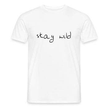 stay wild - Männer T-Shirt - Weiß - Vorne - AI Model Male 178 dark (178cm)