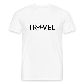 Travel - Men's T-Shirt - white - Front - AI Model Male 178 dark (178cm)
