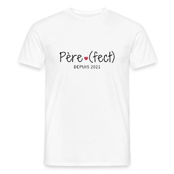 Idée cadeau pour papa - T-shirt homme - blanc - Devant - AI Model Male 178 dark (178cm)