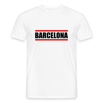 Barcelone - T-shirt homme - blanc - Devant - AI Model Male 178 dark (178cm)
