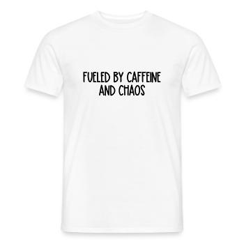 Angetrieben von Kaffee und Chaos - Männer T-Shirt - Weiß - Vorne - AI Model Male 178 dark (178cm)