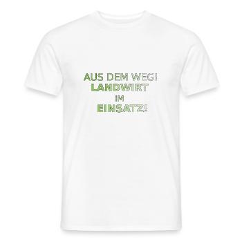 Aus dem Weg! Landwirt im Einsatz! - Männer T-Shirt - Weiß - Vorne - AI Model Male 178 dark (178cm)