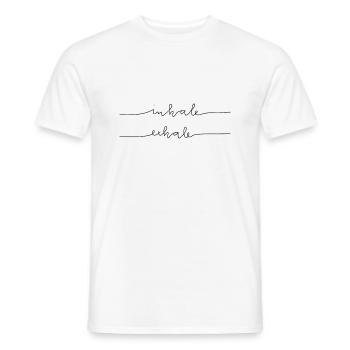 Inspire Expire - T-shirt homme - blanc - Devant - AI Model Male 178 dark (178cm)