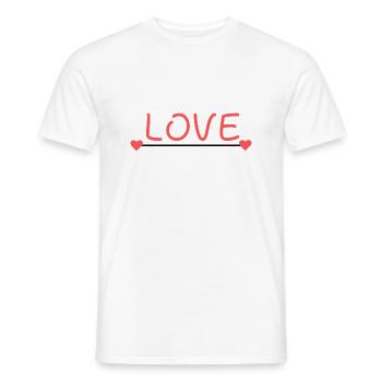 Love i love you - T-shirt homme - blanc - Devant - AI Model Male 178 dark (178cm)