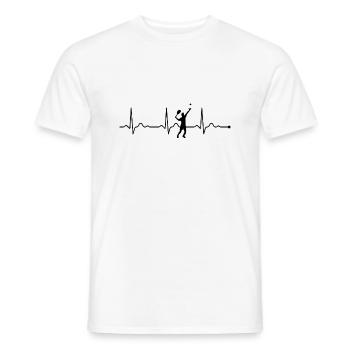 Tennis Herzschlag Tennistrainer - Männer T-Shirt - Weiß - Vorne - AI Model Male 178 dark (178cm)